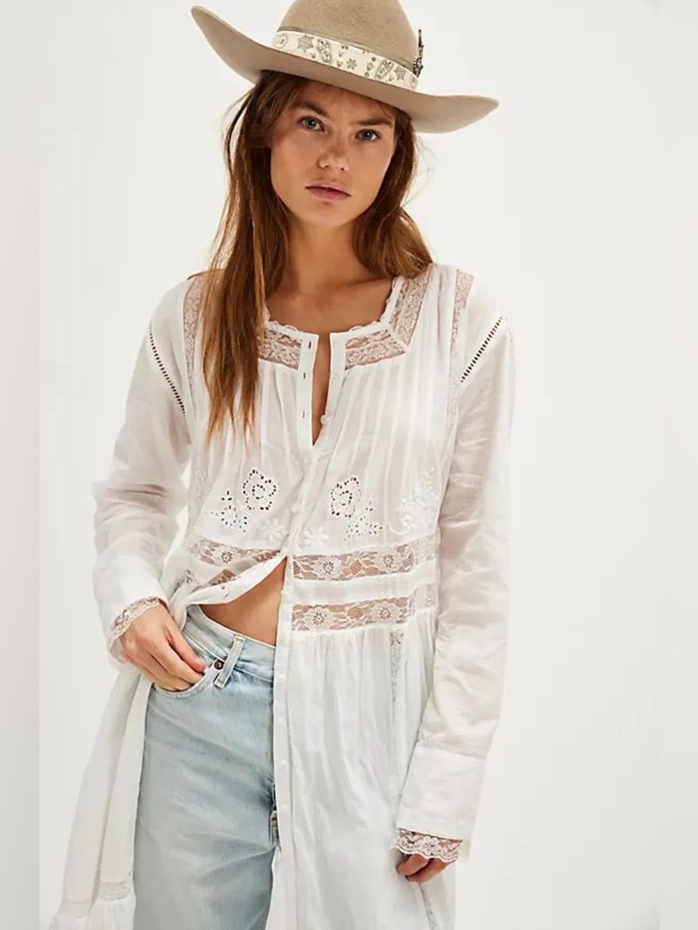 Free People Keepsake Maxi Top in Ivory Coast